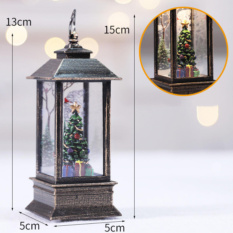 Christmas tree lantern, about 6 in tall with the ring