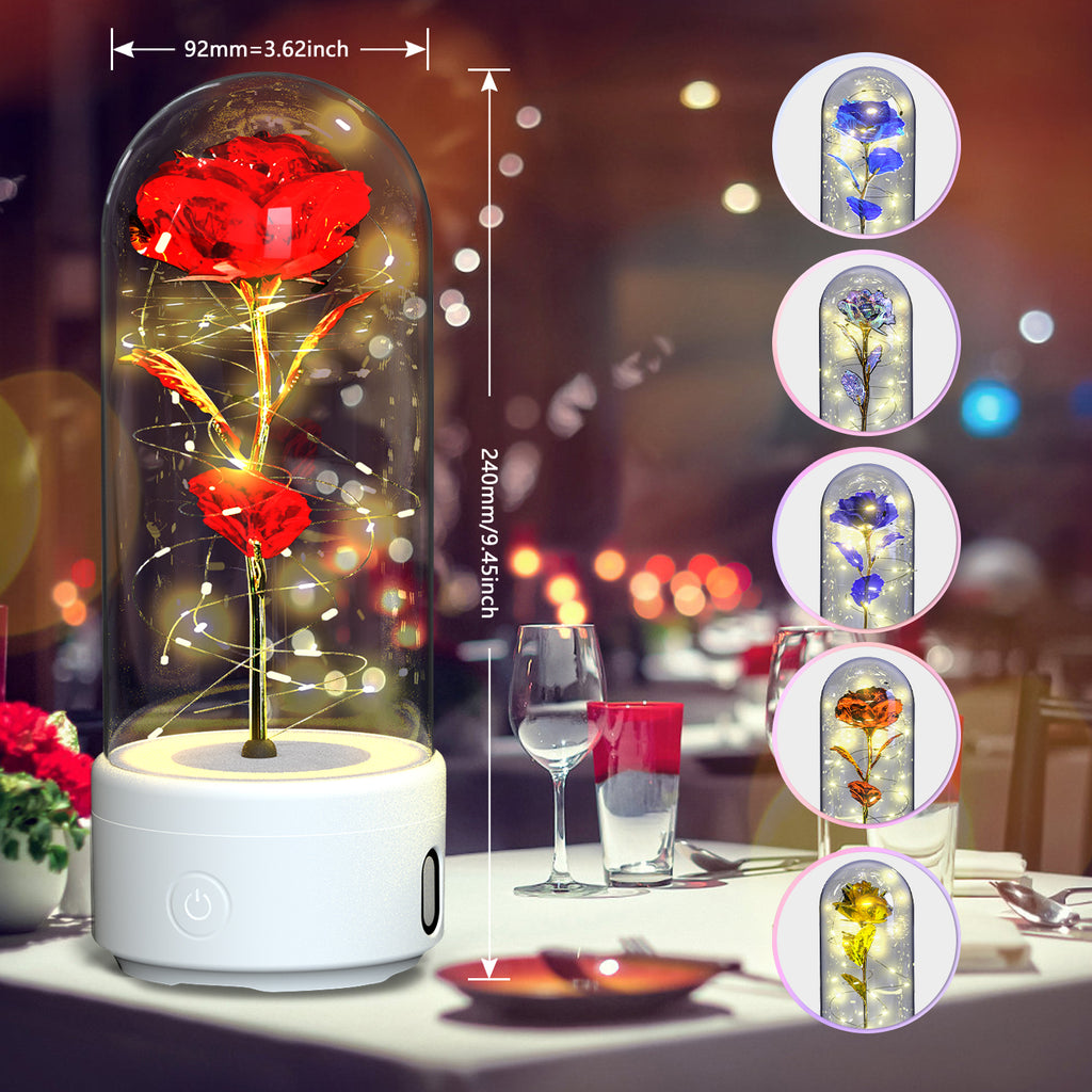 Rose lamp dimensions: 3.62 in wide, 9.45 in tall